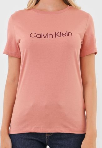 Blusa Calvin Klein Reta Rosa - Compre Agora