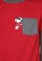 Camiseta Snoopy Bolso Vermelha - Marca Snoopy