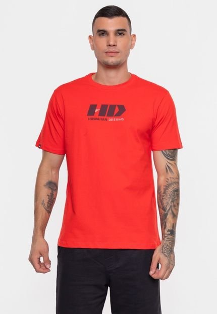 Camiseta HD Logo Vermelha - Marca HD Hawaiian Dreams