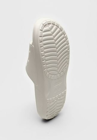 Rasteira Slide Crocs Perfuros Off-White