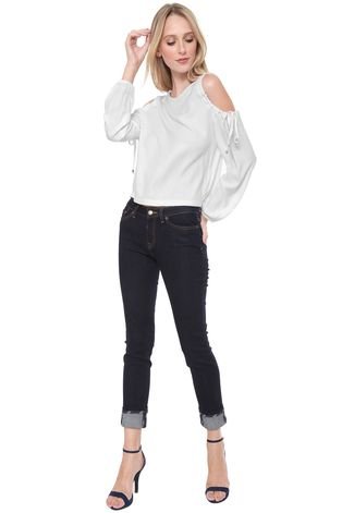 Blusa Calvin Klein Ombro Vazado Branca