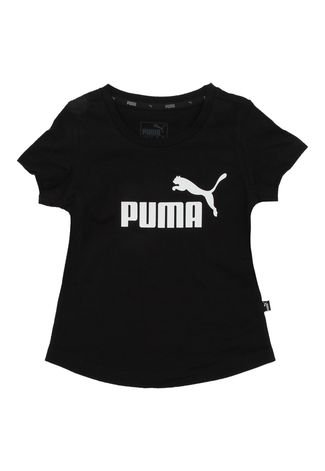 Camiseta Puma Menino Escrita Preta