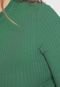 Blusa Cativa Canelada Verde - Marca Cativa