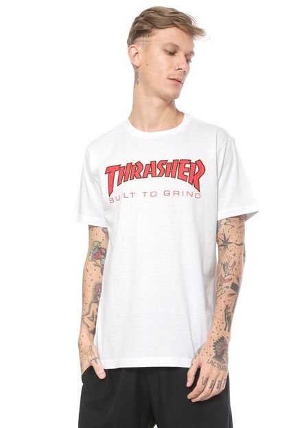 Camiseta Independent Thrasher Thr Btg Branca - Marca Independent
