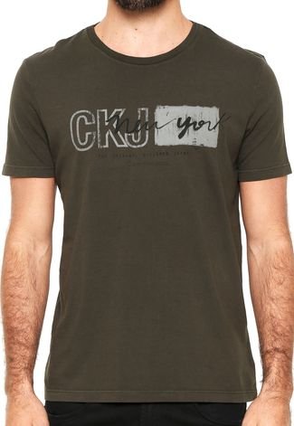 Camiseta Calvin Klein Jeans CKJ New York Verde