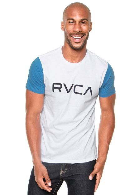 Camiseta RVCA Big Rvca Branca/Azul - Marca RVCA