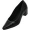 Sapato Scarpin Donatella Shoes Bico Fino Confort Preto Croco - Marca Monte Shoes