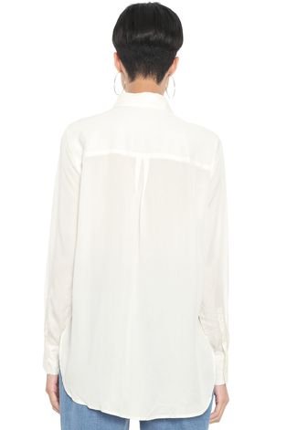 Camisa Banana Republic Parker Tunic-Fit Off-White