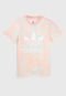Camiseta adidas Originals Infantil Allover Print Marble Rosa/Verde - Marca adidas Originals
