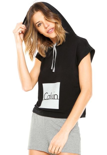 Moletom Calvin Klein Underwear Logo Preto - Marca Calvin Klein Underwear