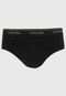 Kit 2pçs Cueca Calvin Klein Underwear Slip Logo Preta - Marca Calvin Klein Underwear