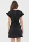 Vestido FiveBlu Curto Babados Preto - Marca FiveBlu