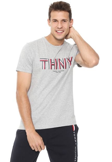 Camiseta Tommy Hilfiger Thny Cinza - Marca Tommy Hilfiger