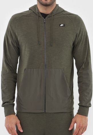 Nike Moletom Zip Completo Sportswear Club Verde