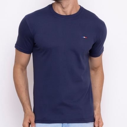 Camiseta França Premium Básica Alta Costura Masculina Azul Marinho - Marca HILMI