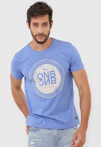 Camiseta Onbongo Lettering Azul