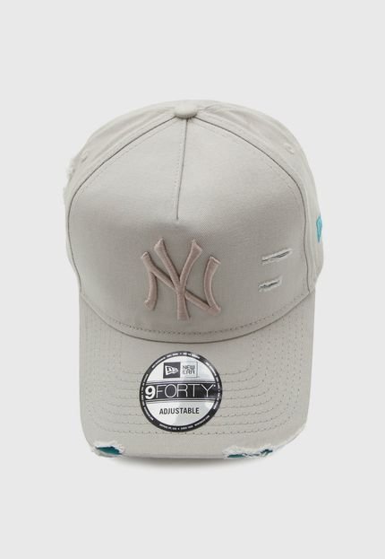 Boné Aberto New Era New York Yankees Mlb Aba Curva Off-White - Marca New Era