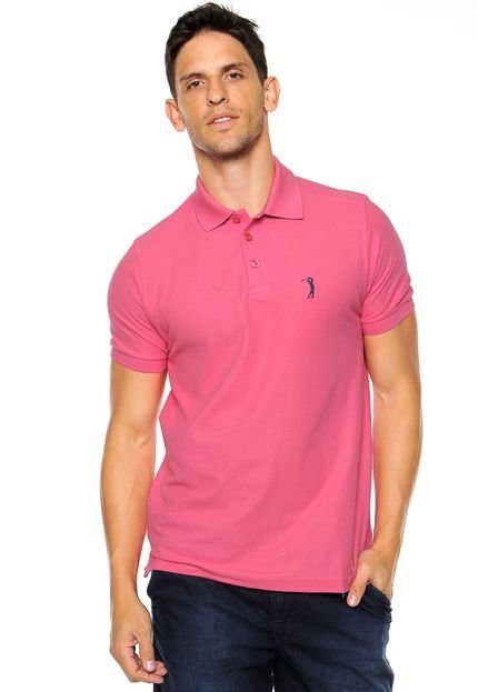 Camisa Polo Aleatory Tradicional Reta Rosa - Marca Aleatory