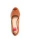 Peep Toe Pink Connection Meia Pata Bege - Marca Pink Connection