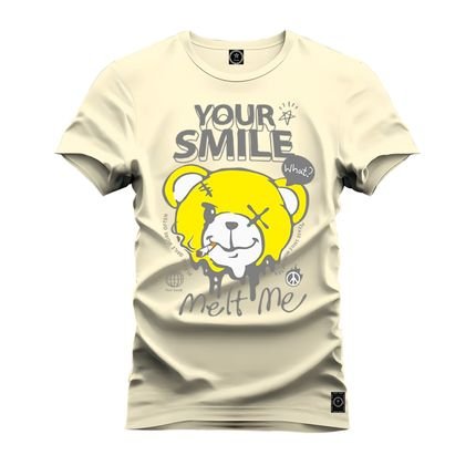 Camiseta Plus Size Confortável Premium Macia Your Smile - Pérola - Marca Nexstar