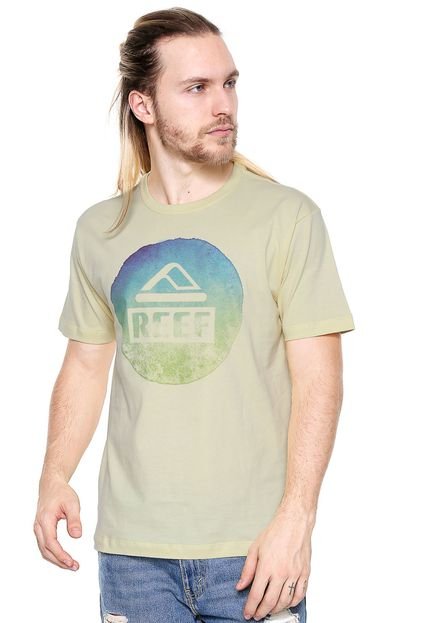 Camiseta Reef Logo Watercolor Amarela - Marca Reef