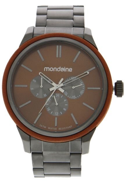 Relógio Mondaine 89007GPMVSE3 Prata/Laranja - Marca Mondaine