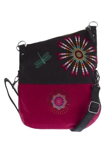 Bolso desigual best sale negro y rojo