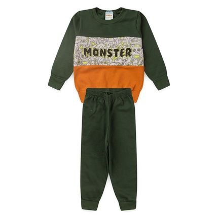 Conjunto Infantil Masculino Verde Monster - Marca Fantoni