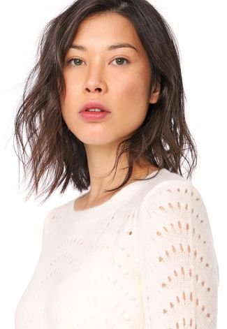 Suéter GAP Tricot Liso Off-White