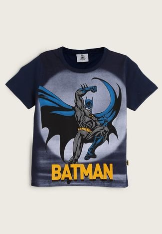 Camiseta Infantil Fakini Batman Azul-Marinho