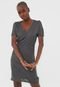 Vestido Colcci Fitness Curto Gola V Grafite - Marca Colcci Fitness