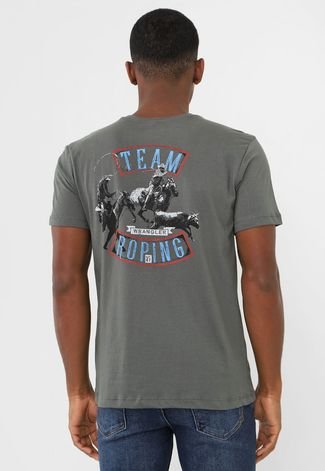 Camiseta Wrangler Team Roping Cinza - Compre Agora | Dafiti Brasil