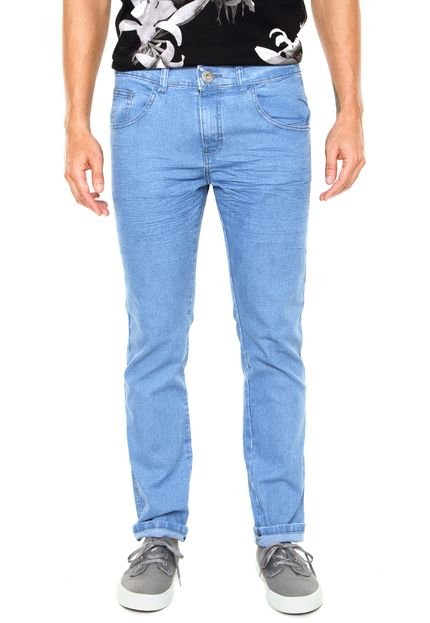 Calça Jeans Preston Slim Pespontos Azul - Marca Preston