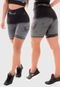 Kit com 02 Bermudas Sublimadas Fitness Short Legging Academia - Marca Click Mais Bonita