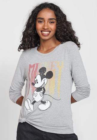 Blusa Cativa Disney Mickey Cinza