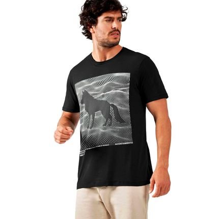 Camiseta Acostamento Wolf IN23 Preto Masculino - Marca Acostamento