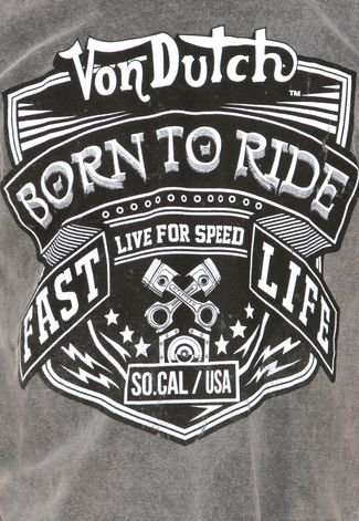 Camiseta Von Dutch Born To Ride Preta