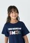 Vestido Infantil T-shirt Com Paetês  Tam 1 A 16 - Azul - Marca Hering