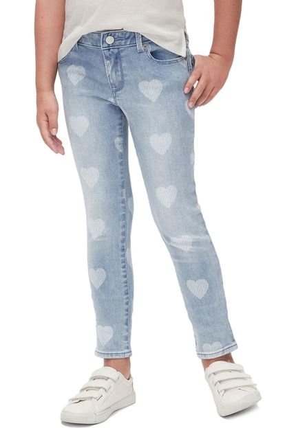 Calça Jeans GAP Skinny Coração Fantastiflex Azul - Marca GAP