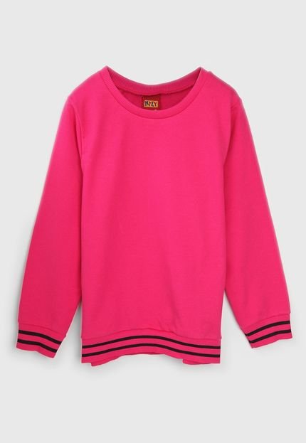 Blusa de Moletom Kyly Infantil Listras Pink - Marca Kyly