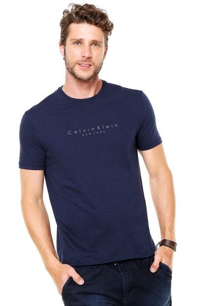 Camiseta Calvin Klein Estampada Azul-Marinho - Marca Calvin Klein