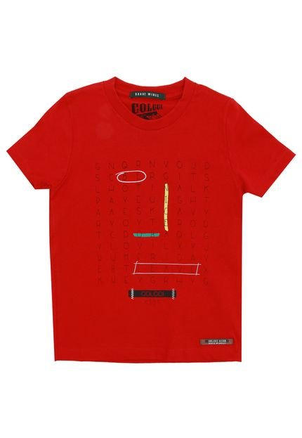Camiseta Colcci Kids Menino Escrita Vermelha - Marca Colcci Kids
