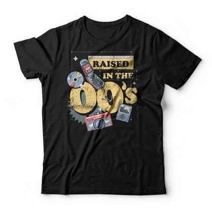 Camiseta Raised In The 00's - Preto - Marca Studio Geek 