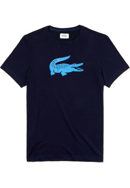 Camiseta Lacoste Sport Regular Fit Azul Marinho - Marca Lacoste