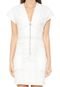 Vestido Sarja Colcci Curto Pespontos Branco - Marca Colcci