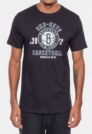Camiseta NBA Masculina Town Brooklyn Nets Preta