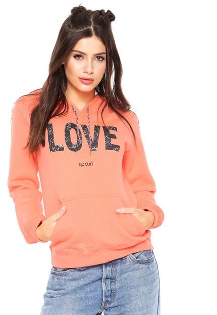 Moletom Flanelado Fechado Rip Curl For Love Laranja - Marca Rip Curl