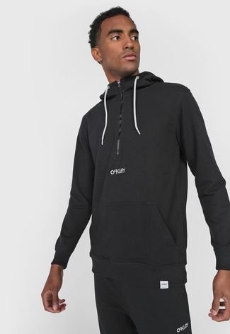 Blusa de Moletom Fechada Oakley Mod Fp Half Zip Pullover Preto - Compre  Agora | Dafiti Brasil