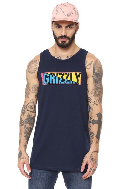 Regata Grizzly Estampada Azul-marinho - Marca Grizzly