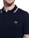 Polo Fred Perry Masculina Piquet Regular White Twin Tipped Azul Marinho - Marca Fred Perry